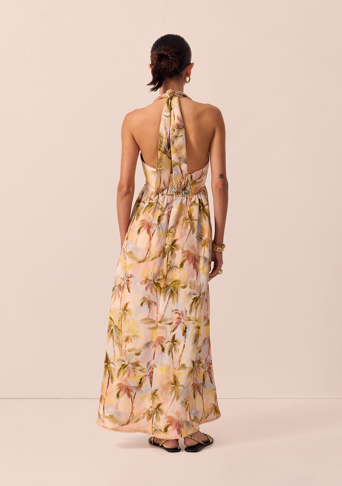 Pink Paradise Halter Neck Dress