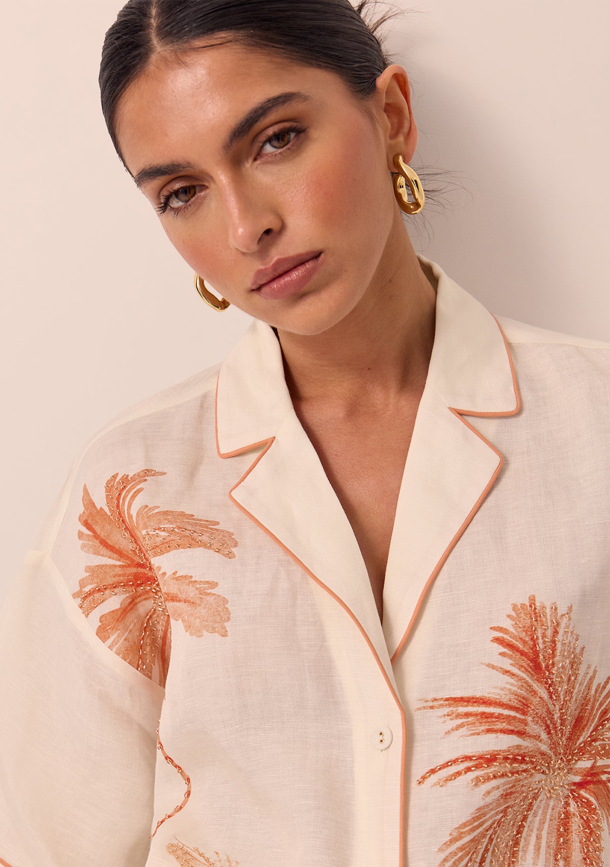 Beaded Palm Shirt