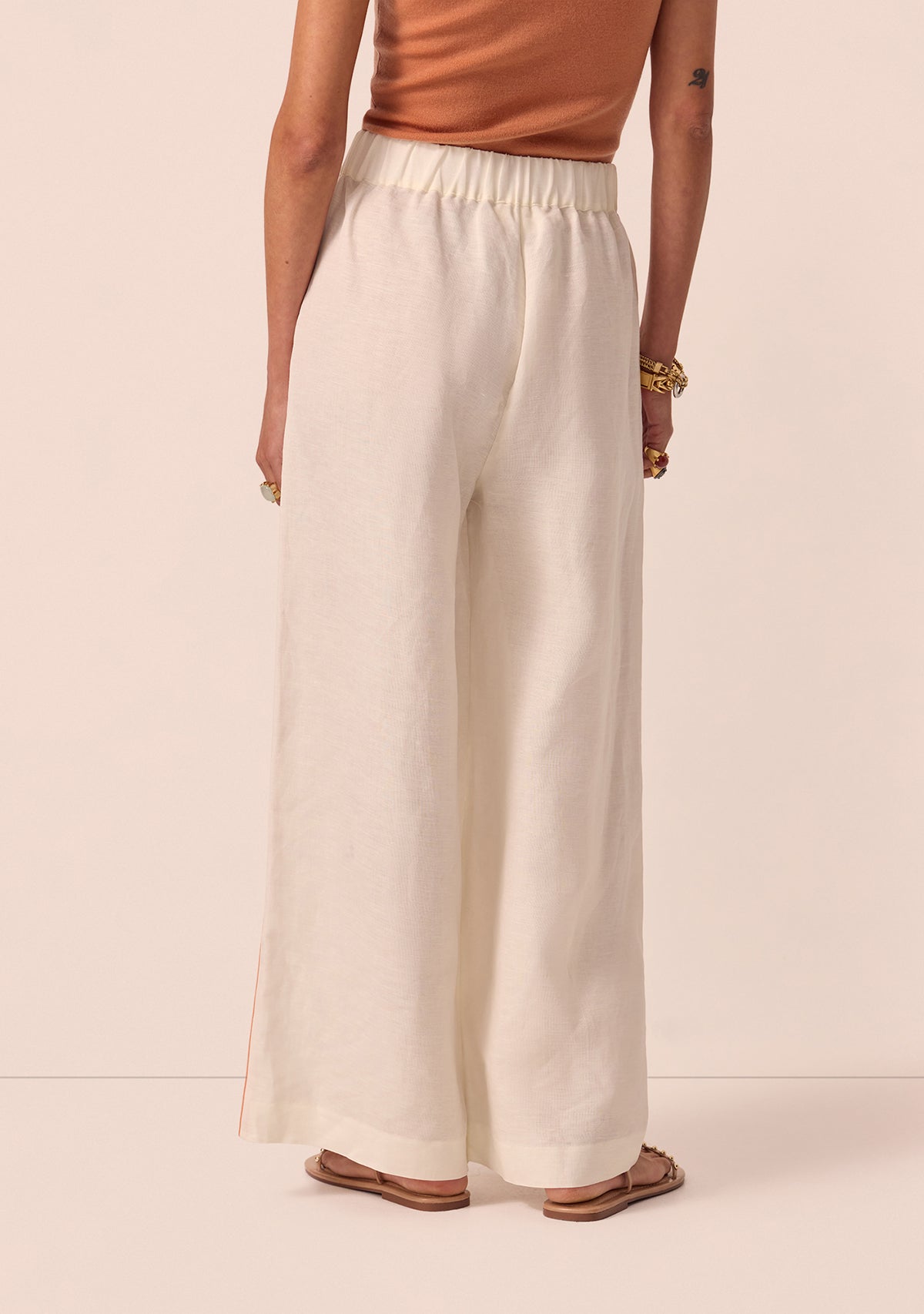 Beaded Palm Pants