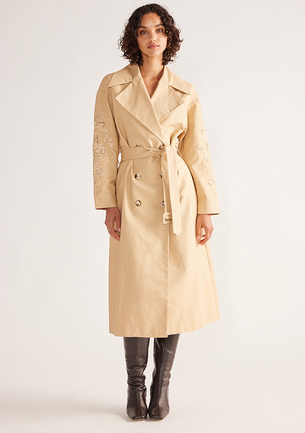 Louise Embroidery Trench