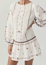 Sabrina Embroidery Mini Dress