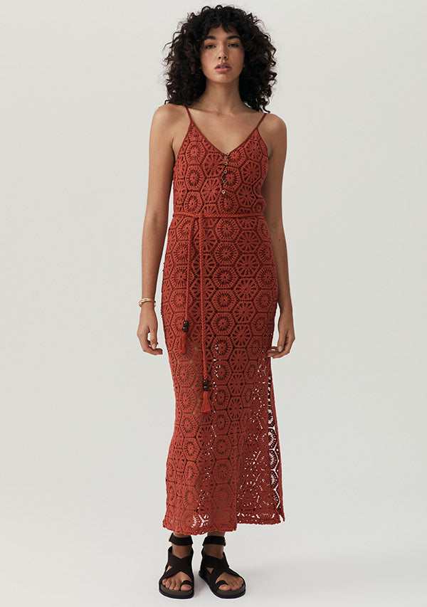 Talia Beach Lace Midi Dress