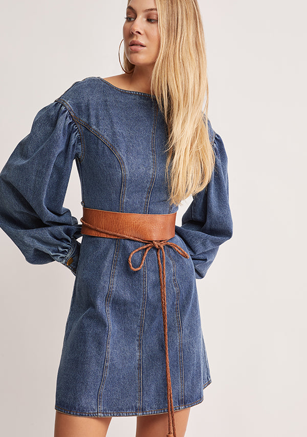 Waterlily Denim Mini Dress