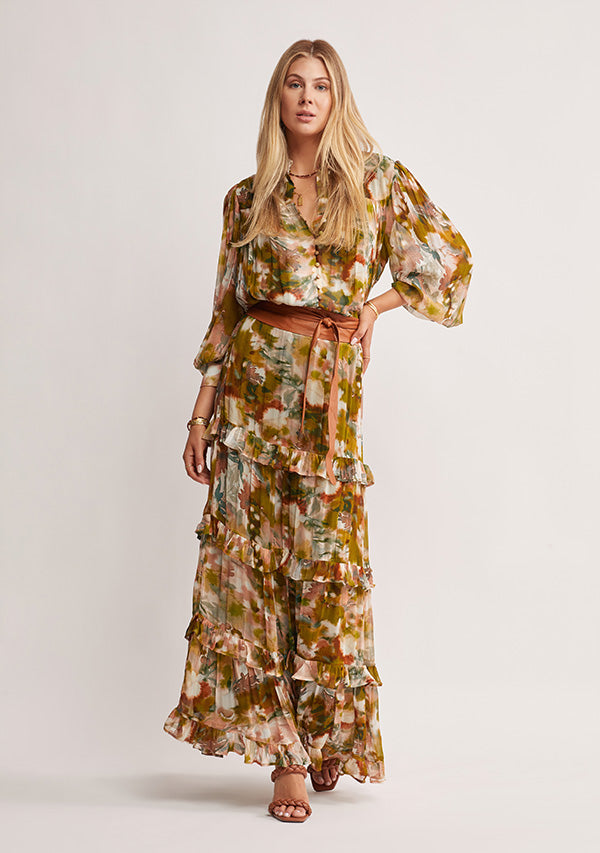 Abstract Botanica Blouse