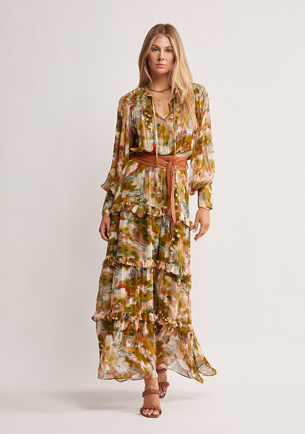 Abstract Botanica Midi Dress