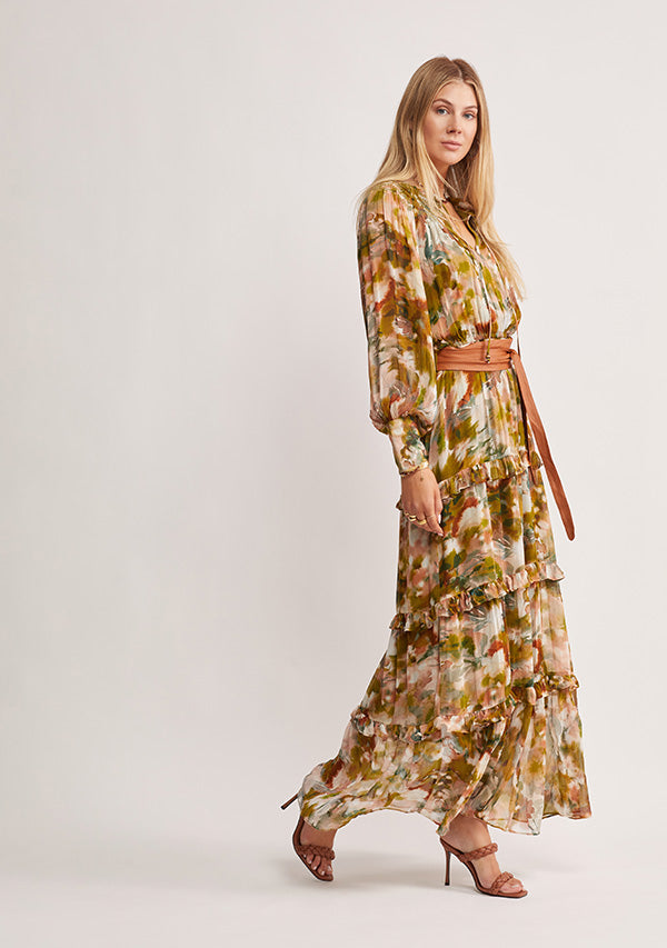 Abstract Botanica Midi Dress