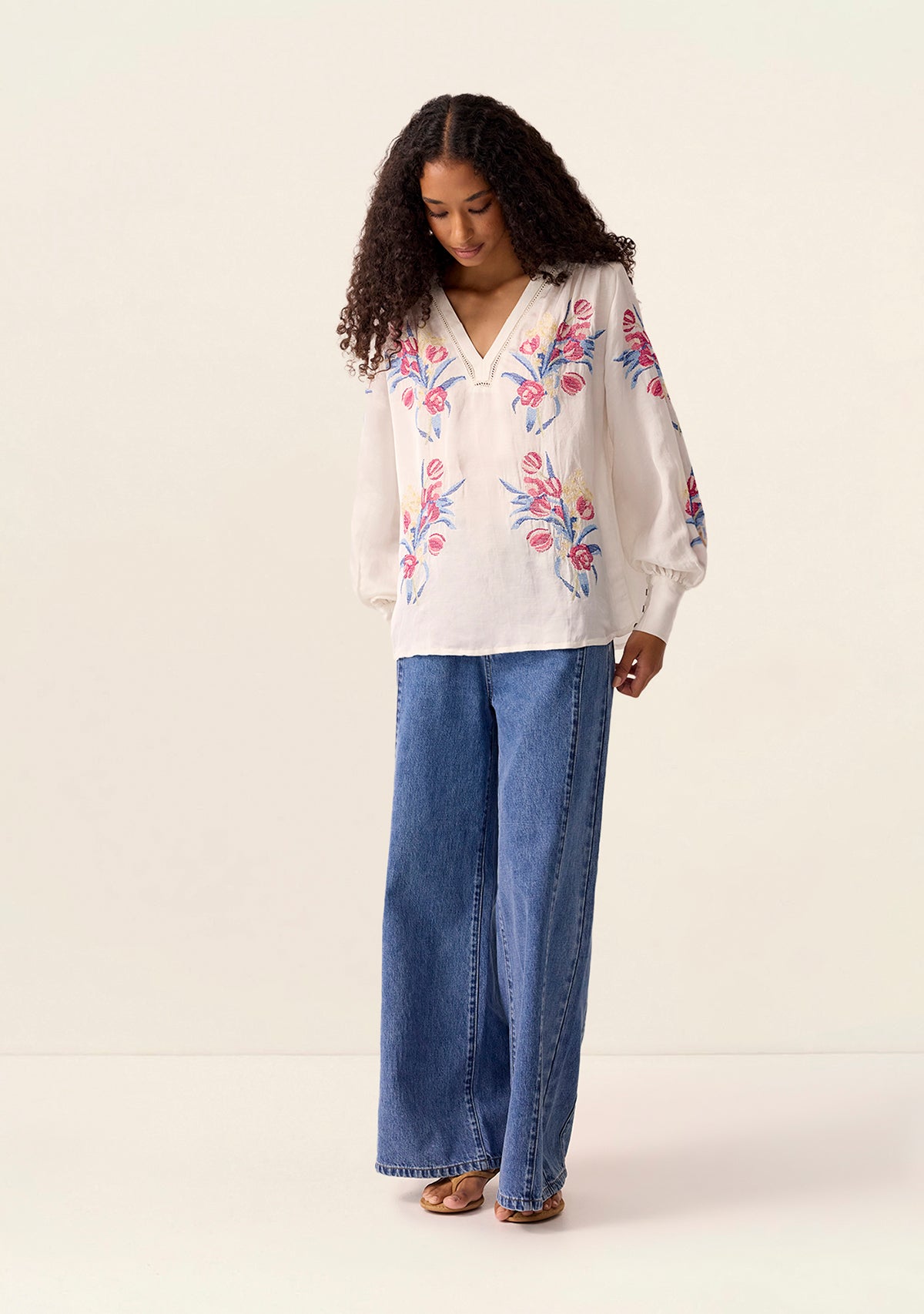 Tulip Embroidery Blouse
