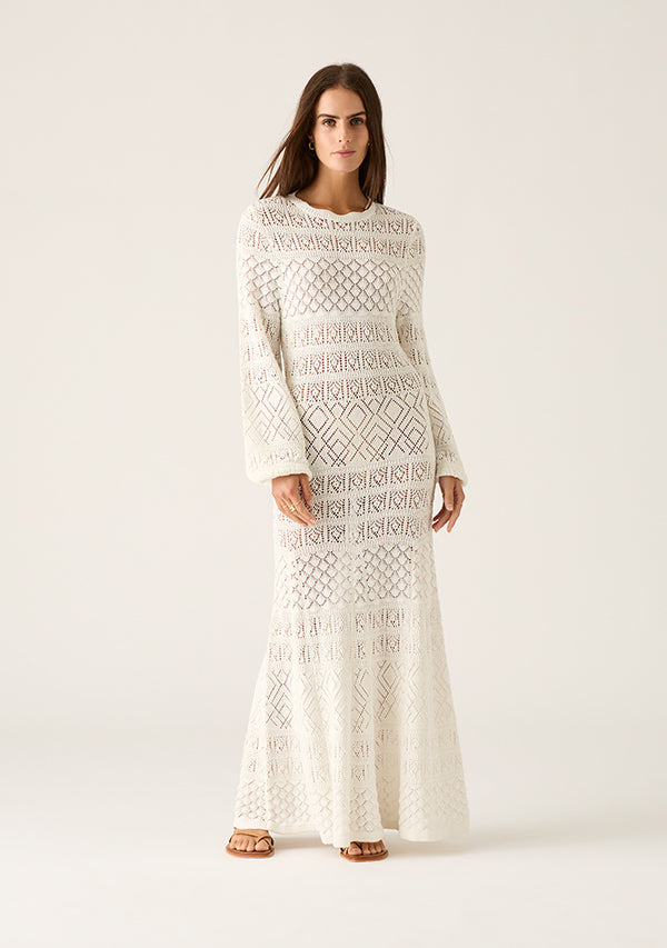 Bruna Pointelle Long Sleeve Dress