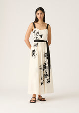 Lis Embroidery Midi Dress