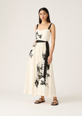 Lis Embroidery Midi Dress