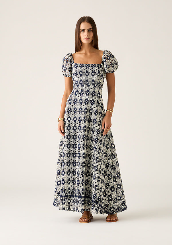 Pedra Embroidery Maxi Dress