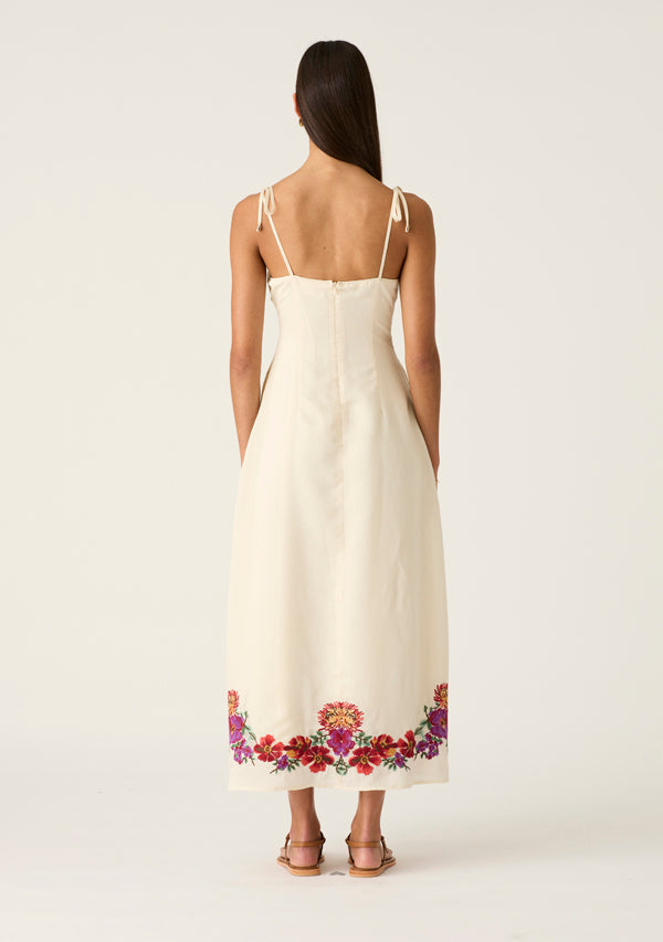 Frida Embroidery Maxi Dress