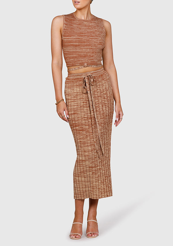 Retrospective Knit Midi Skirt