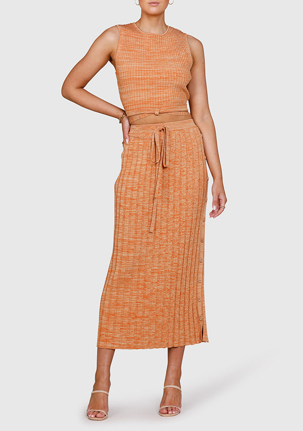 Retrospective Knit Midi Skirt