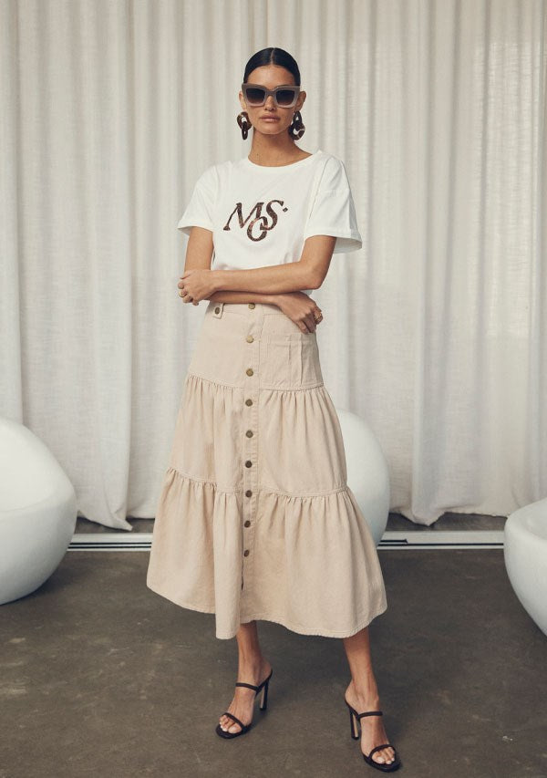 Ryder Denim Midi Skirt
