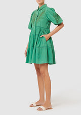 Flora Embroidery Mini Dress