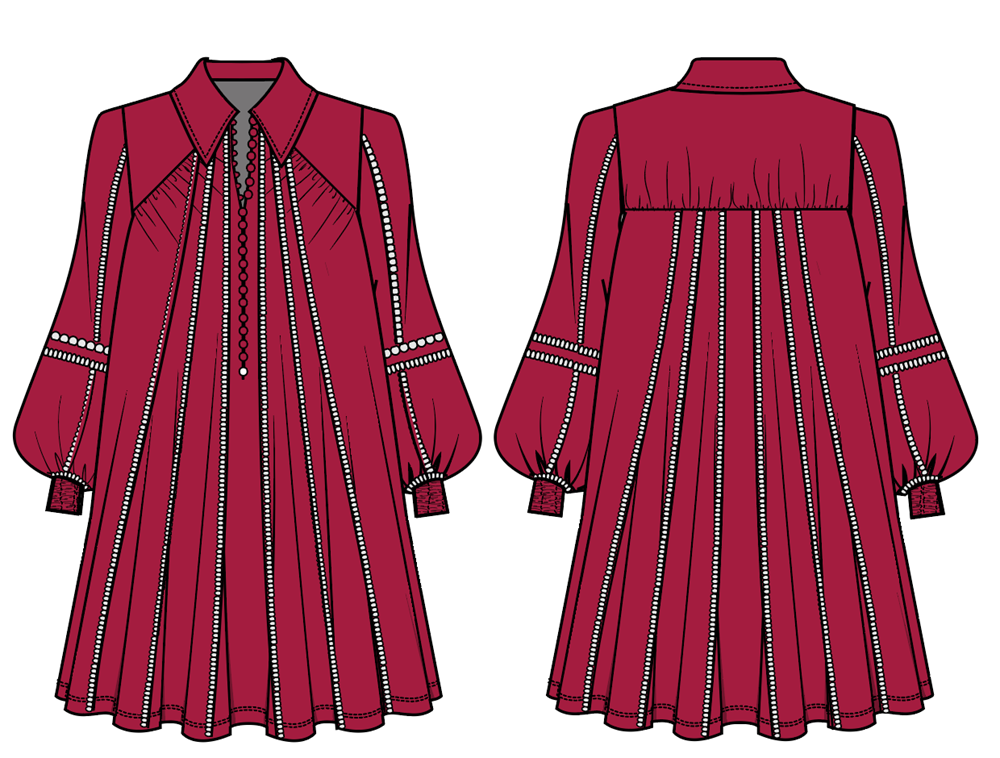 Summer Rays Long Sleeve Mini Dress